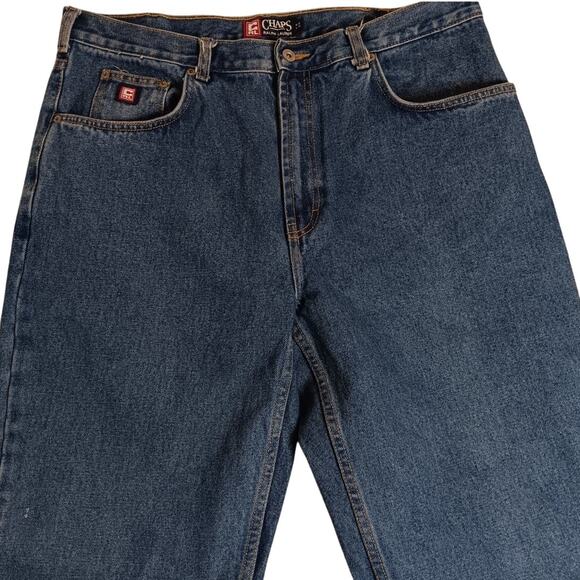 Ralph Lauren Chaps Vintage Jeans 36X34 Blue Loose Fit Straight Leg Street Skate - Picture 1 of 16